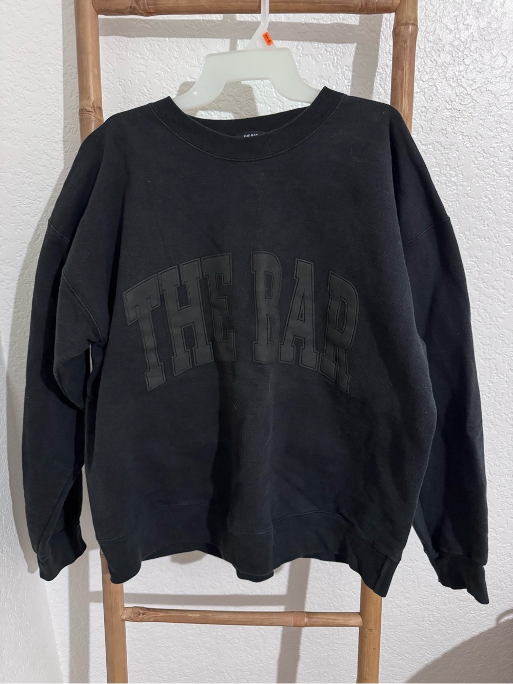 THE BAR Black Graphic Crewneck Sweatshirt
